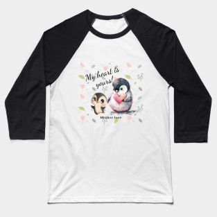 Penguin mommy love Baseball T-Shirt